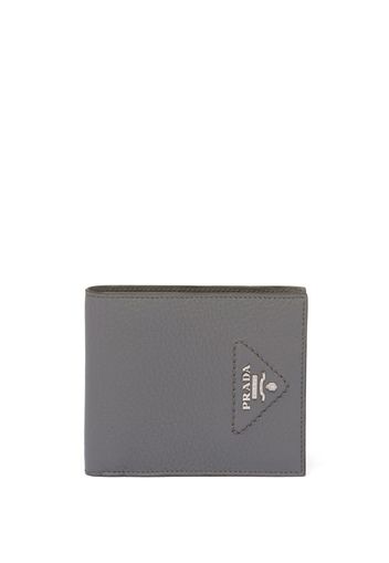 Prada triangle-logo bi-fold wallet - Grigio