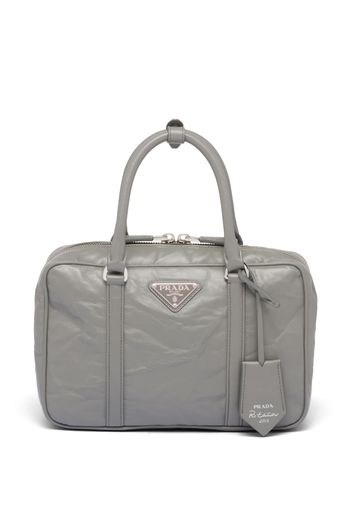 Prada Borsa tote media in pelle - Grigio