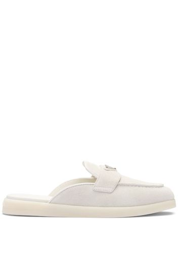 Prada Mules con logo - Bianco