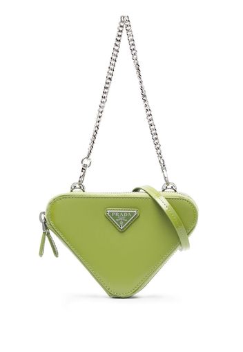 Prada logo-plaque mini bag - Verde