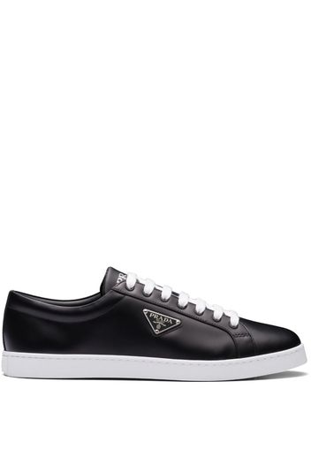 Prada Brushed leather low-top sneakers - Nero