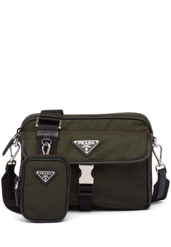 Prada Re-Nylon and Saffiano leather shoulder bag - Nero