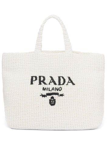 Prada Raffia tote bag - Bianco