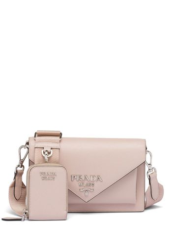 Prada mini Saffiano leather crossbody bag - Rosa