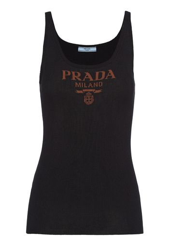 Prada Top con stampa - Nero