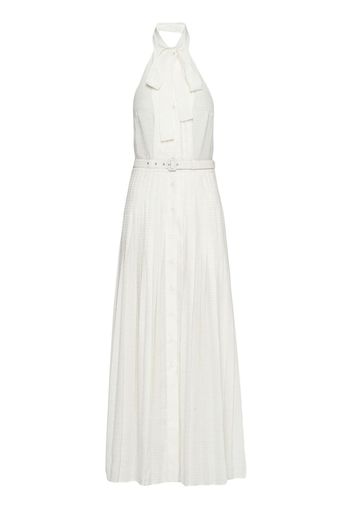 Prada jacquard pleated dress - Bianco
