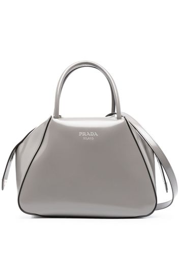 Prada Borsa tote Supernova in pelle piccola - Grigio