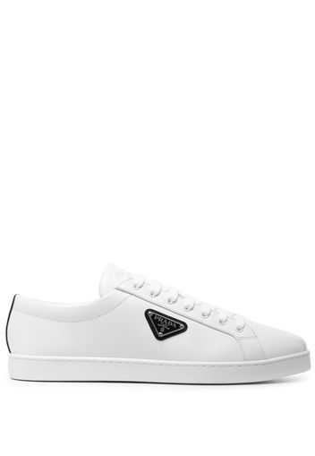 Prada Brushed leather low-top sneakers - Bianco