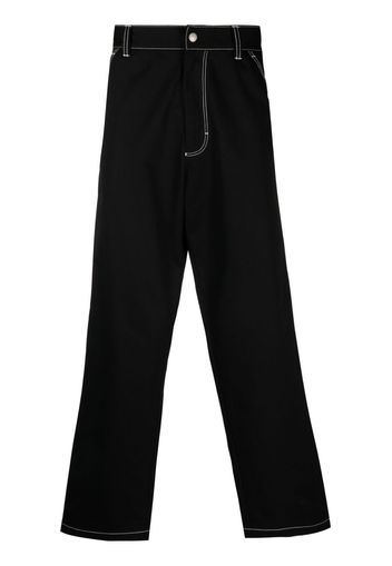 Prada straight-leg cotton trousers - Nero