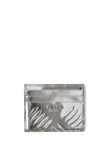 Prada metallic leather cardholder - Argento