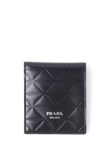 Prada quilted leather wallet - F0002 BLACK