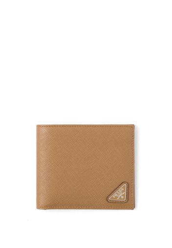 Prada Saffiano leather bi-fold wallet - Marrone