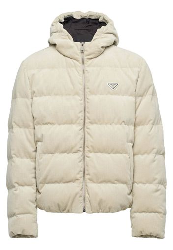 Prada corduroy padded down jacket - Toni neutri