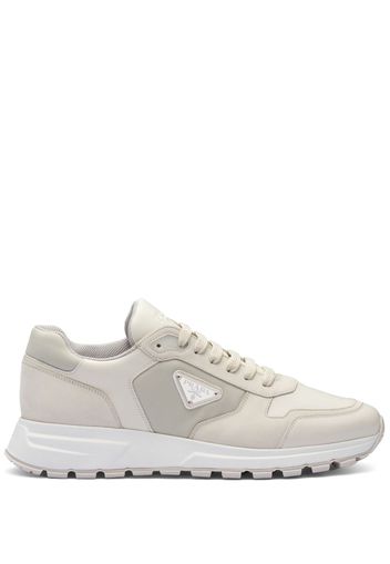 Prada Sneakers alte con placca logo - Toni neutri