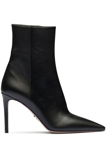 Prada triangle logo 95mm ankle boots - Nero