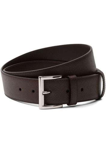 Prada Cintura con logo - Marrone