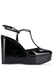 square toe wedge pumps