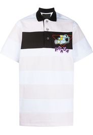 oversized stripe polo shirt