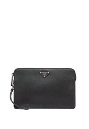 Prada Clutch con logo - Nero