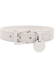 Prada Bracciale con ciondolo con logo - Bianco