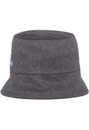 Prada logo-patch cashmere bucket hat - Grigio