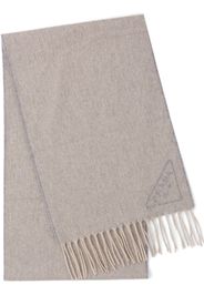 Prada intarsia-logo scarf - Grigio