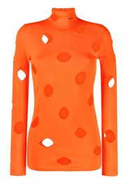 Prada cutout knitted top - Arancione