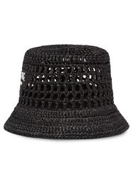 Prada Cappello bucket con stampa - Nero