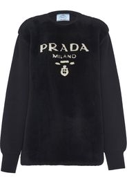 Prada Maglione con logo - Nero