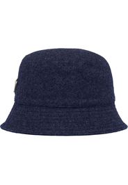 Prada logo plaque wool bucket hat - Blu