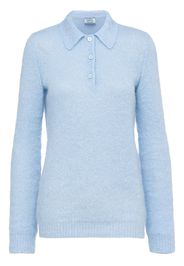 Prada wool-knitted polo shirt - Blu