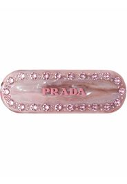 Prada embellished-logo hairclip - Rosa