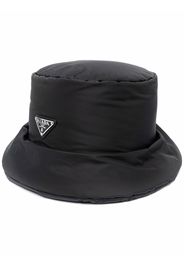 Prada Cappello bucket con logo - Nero