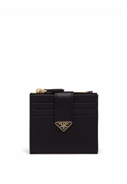 Prada logo-plaque folded-design wallet - Nero