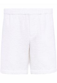 Prada logo-plaque terry-cloth shorts - Bianco