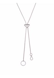 Prada triangle logo necklace keychain - Argento
