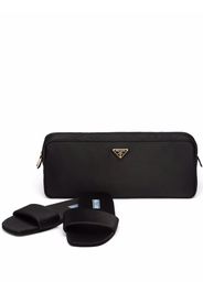 Prada Slippers e pouch da viaggio - Nero