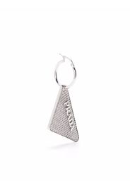 Prada triangle logo plaque earring - Argento