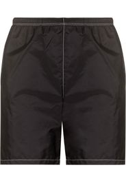 Prada logo-plaque swim shorts - Nero