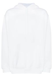 Prada embossed logo relaxed-fit hoodie - Bianco