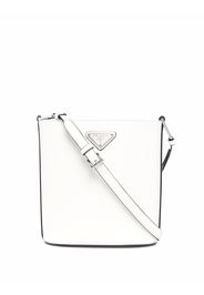 Prada small Spazzolato bucket bag - Bianco