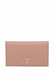 Prada logo plaque small saffiano leather wallet - Rosa