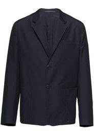 Prada Blazer monopetto con applicazione - Blu