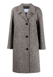 Prada single-breasted tweed coat - Grigio