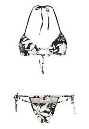 Prada floral-print bikini set - Nero