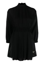 Prada pleated high-neck playsuit - Nero