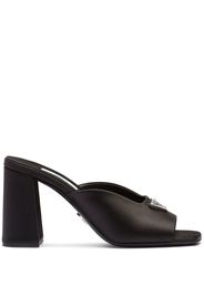 Prada Sandali slides con tacco alto - Nero