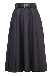 Prada high-waisted belted wool skirt - Grigio