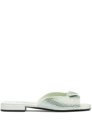 Prada Sandali slides con decorazione - Verde