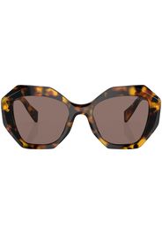 Prada tortoiseshell-effect logo sunglasses - Marrone